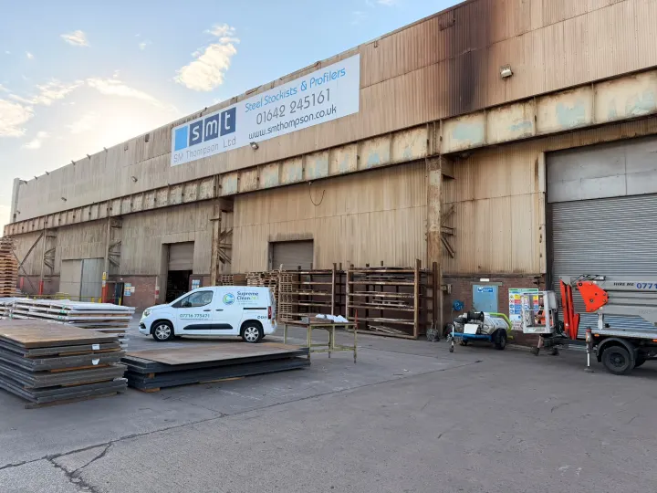 Commercial premises before pressure washing work begins