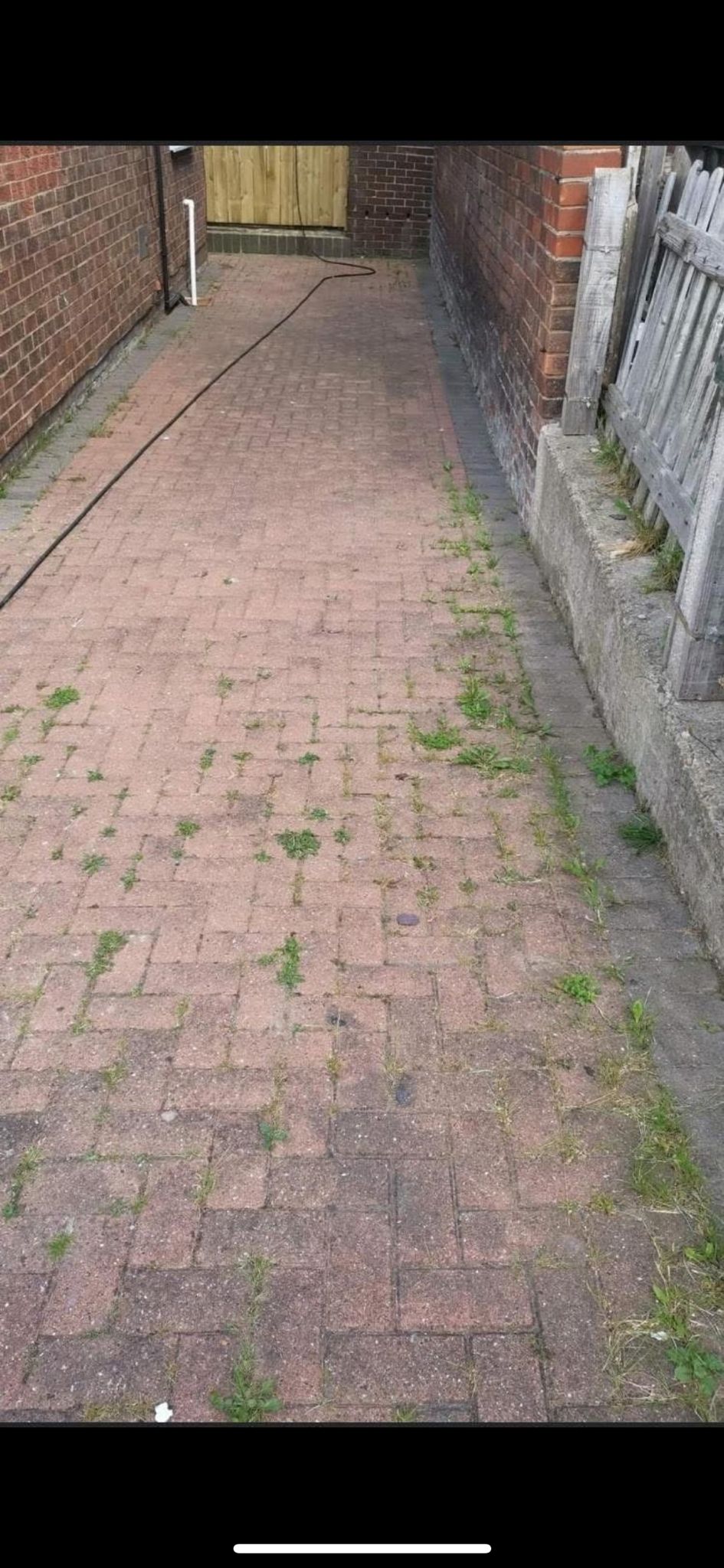 Before driveway transformation